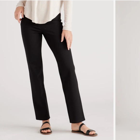 Quince Ultra Stretch Ponte Straight Leg Pants size Medium M - Picture 1 of 7